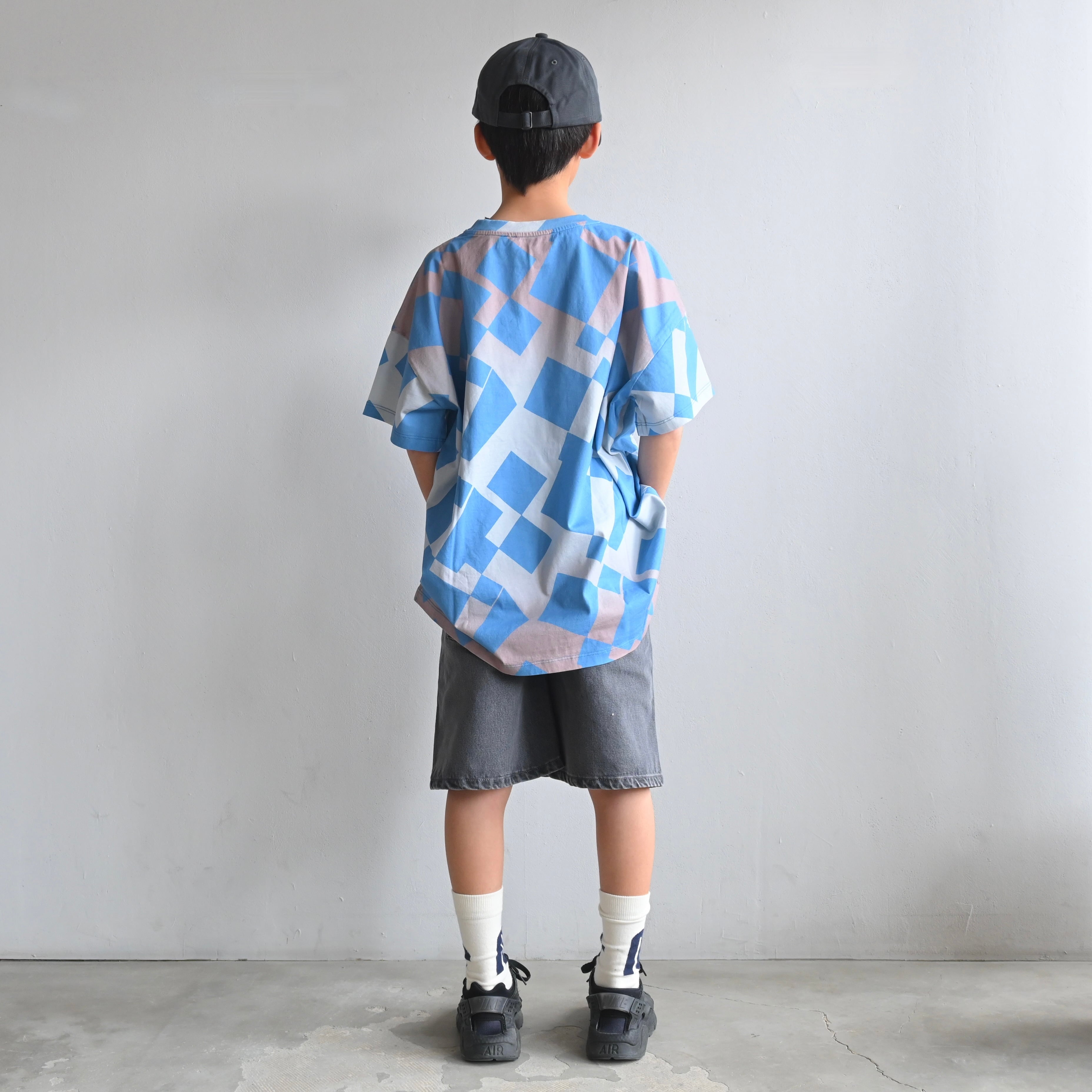 main story 2024SS》Oversized Tee / Bonnie Blue Chequered | cirkel mote