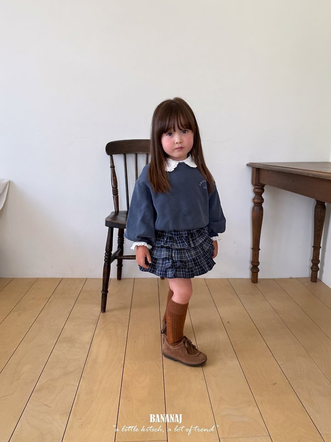 韓国子供服 / BANANA J / 26Autumn / セレナ ティアードスカート / 秋服 / キッズ *XS~JS*