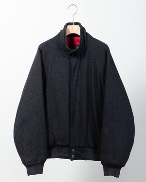 fly front insulated wool blouson