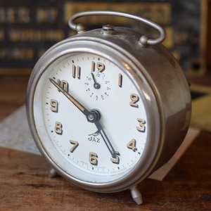 フランス 1950年代頃 JAZメタル置き時計
