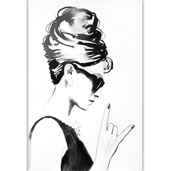 アート ポスター 壁 絵画 オードリーヘップバーン モノクロ写真 アート ポスター 壁 絵画 オードリーヘップバーン モノクロ写真