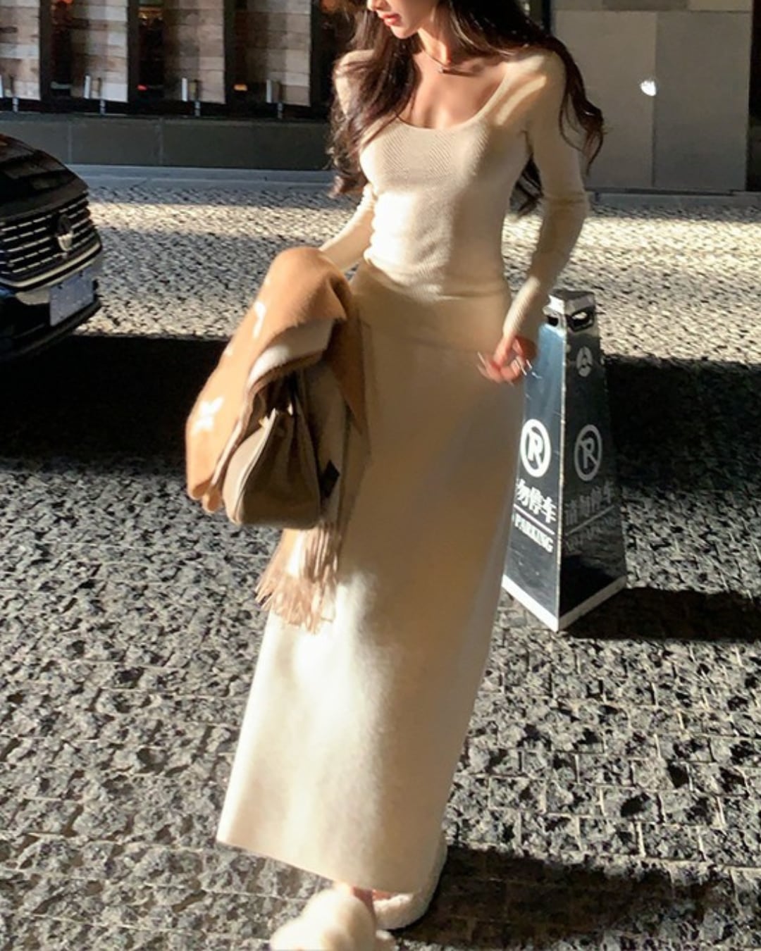 リブニットロングスカート l5340