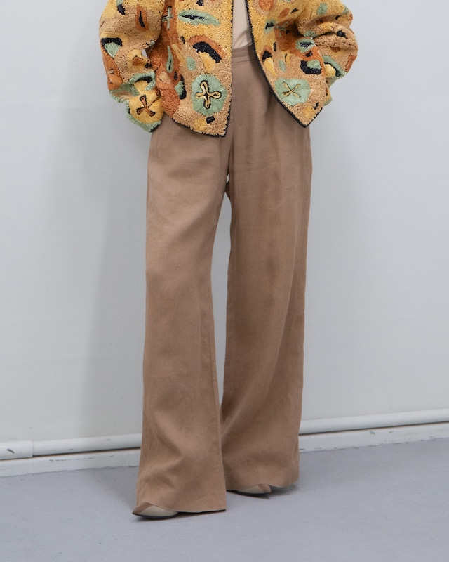 1990s Max Mara - wide linen trousers