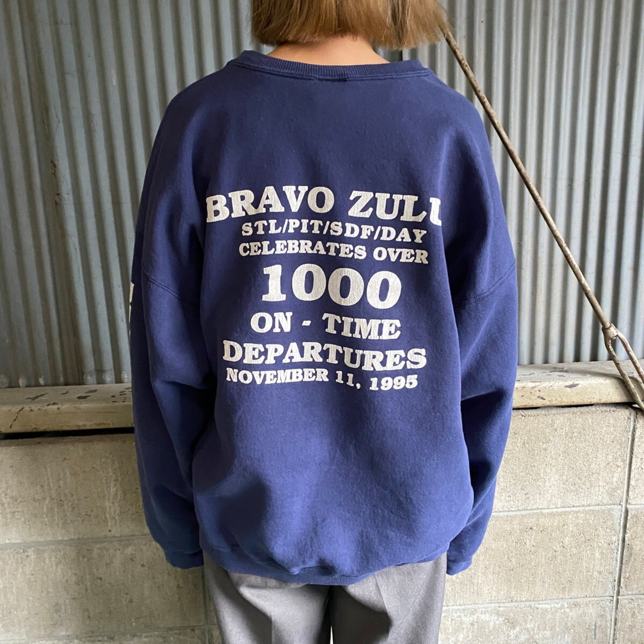 USA製 90年代 企業ロゴ Fedex スウェットシャツ メンズXL 古着 