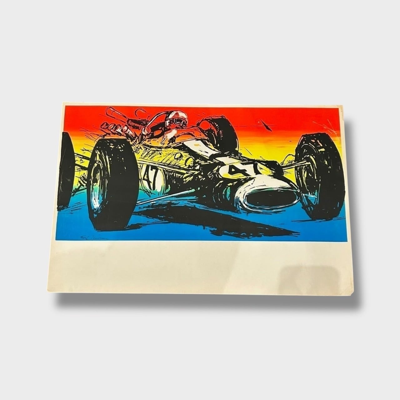 Special!! Deadstock!! 1960s〜1970s "Racing Car" Black Light Poste