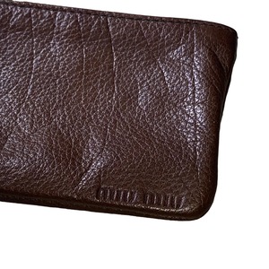 archive MIU MIU brown leather card case