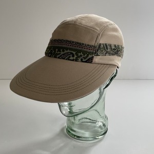 -NEW- BLENDSTORE PAISLEY 3EYE LONG BILL CAP -KHAKI- [ONE SIZE]