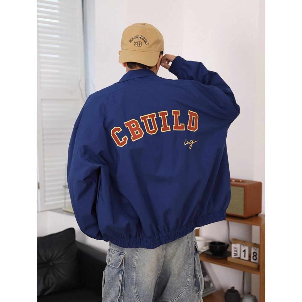 Back print oversized jacket 0430 - 4