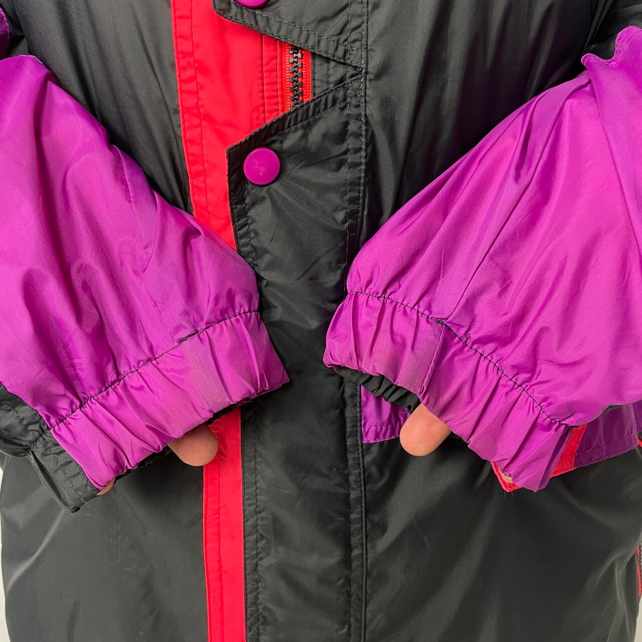 90年代 NIKE ナイキ 銀タグ 袖ロゴプリント ナイロン ウィンド 