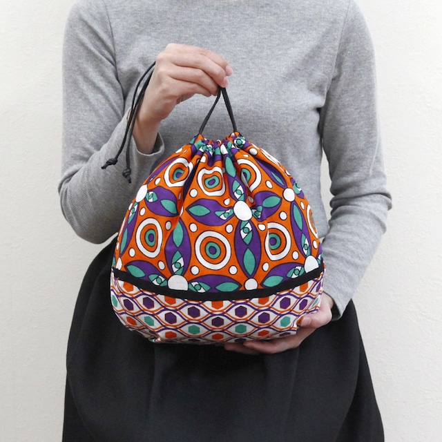 かごバッグ用 インナーバッグ（内袋）巾着袋 バスケット サイザルバッグ