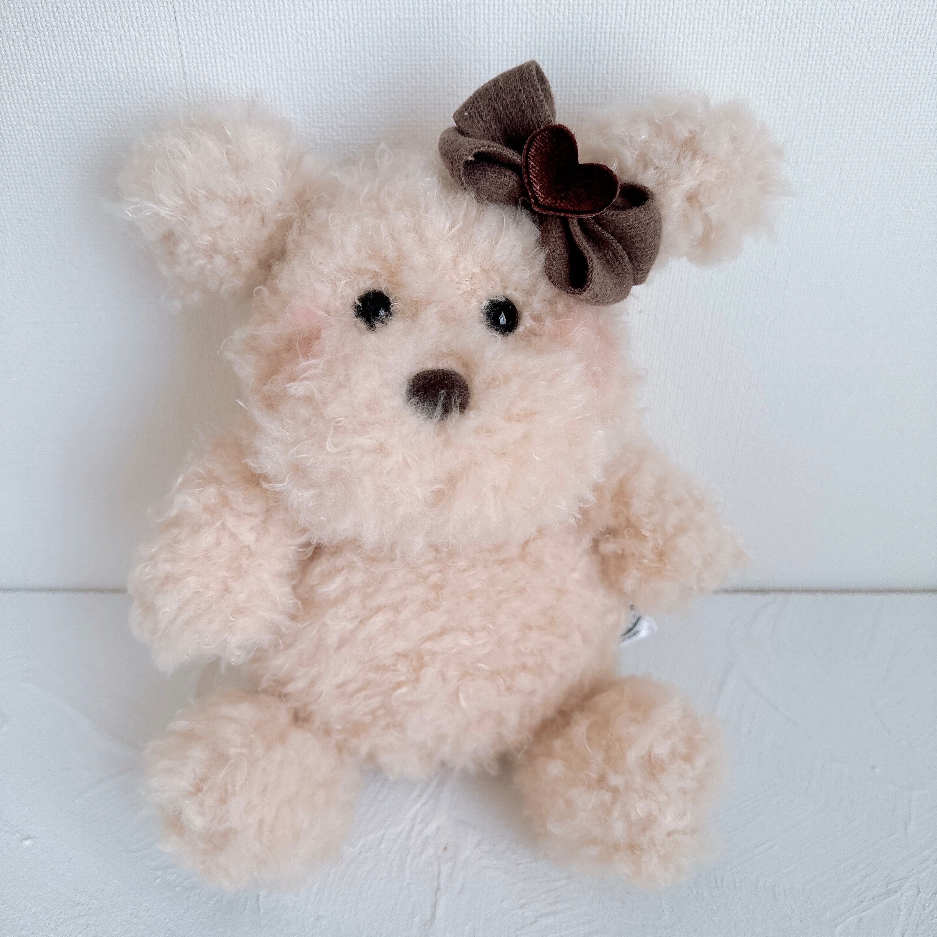 茶系ハートリボンヘアバンド（後ろ支え付き）