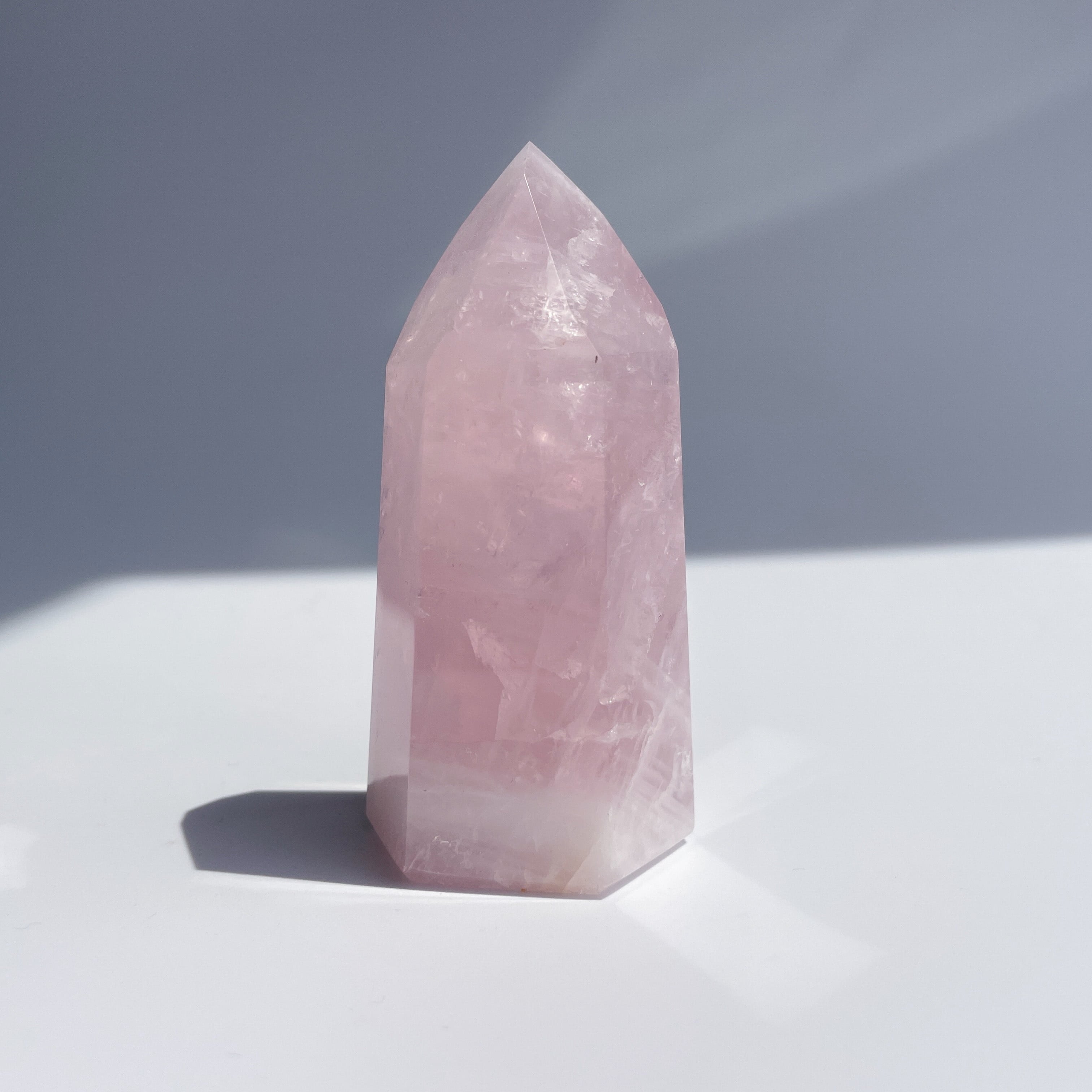 透明感◎ ローズクォーツタワー25◇Rose Quartz Tower◇天然石 透明感◎ ローズクォーツタワー25◇Rose Quartz Tower◇天然石