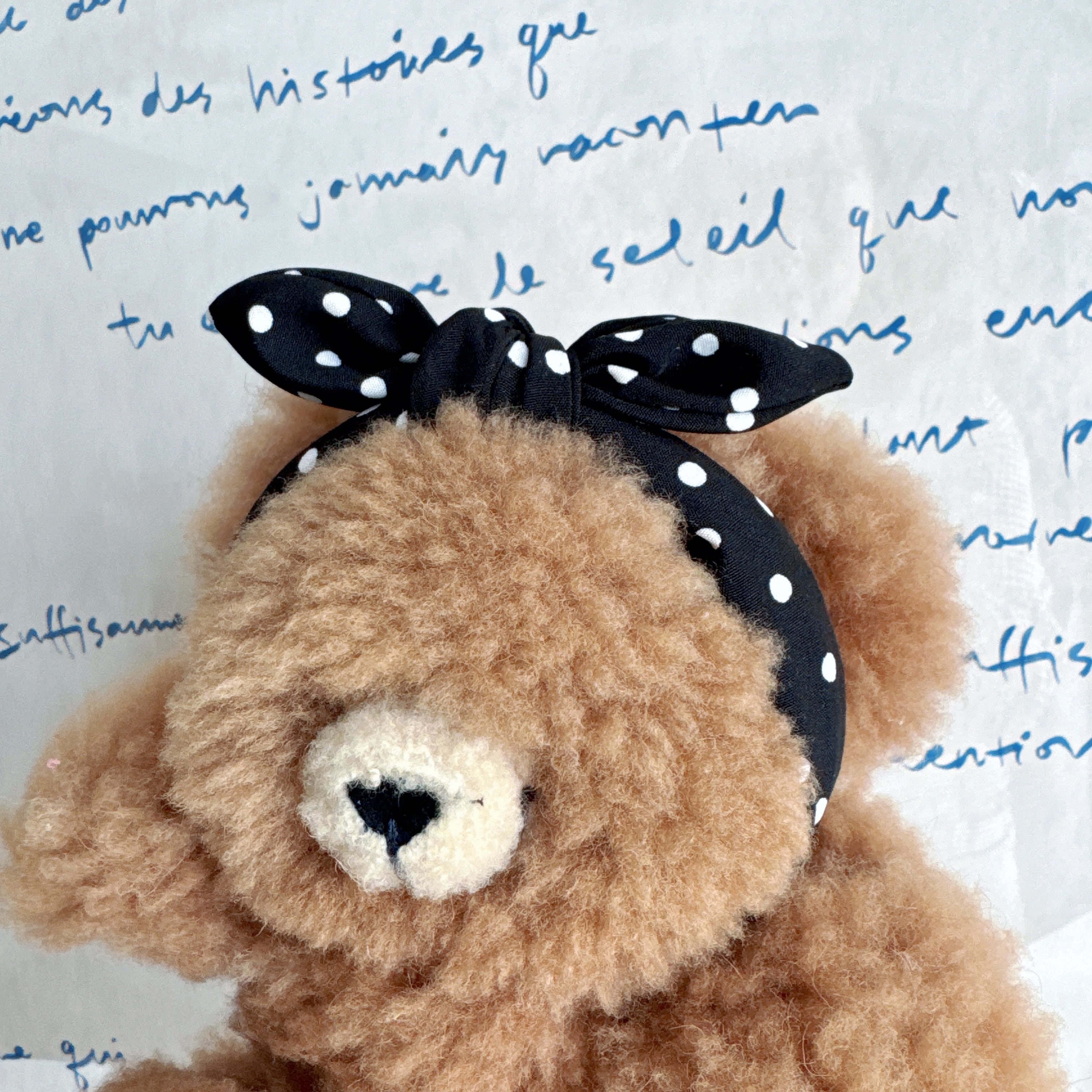 ドット柄大きなおリボン撮影用カチューシャ