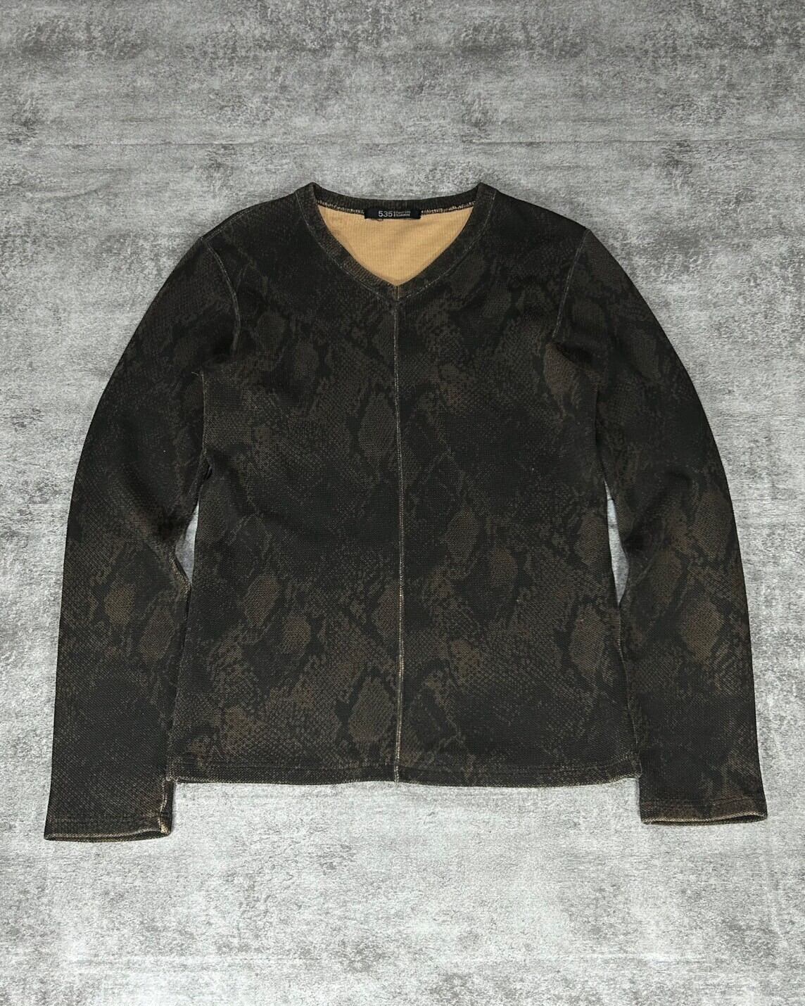 00's 5351POUR LES HOMMES - python pattern cotton L/S knit