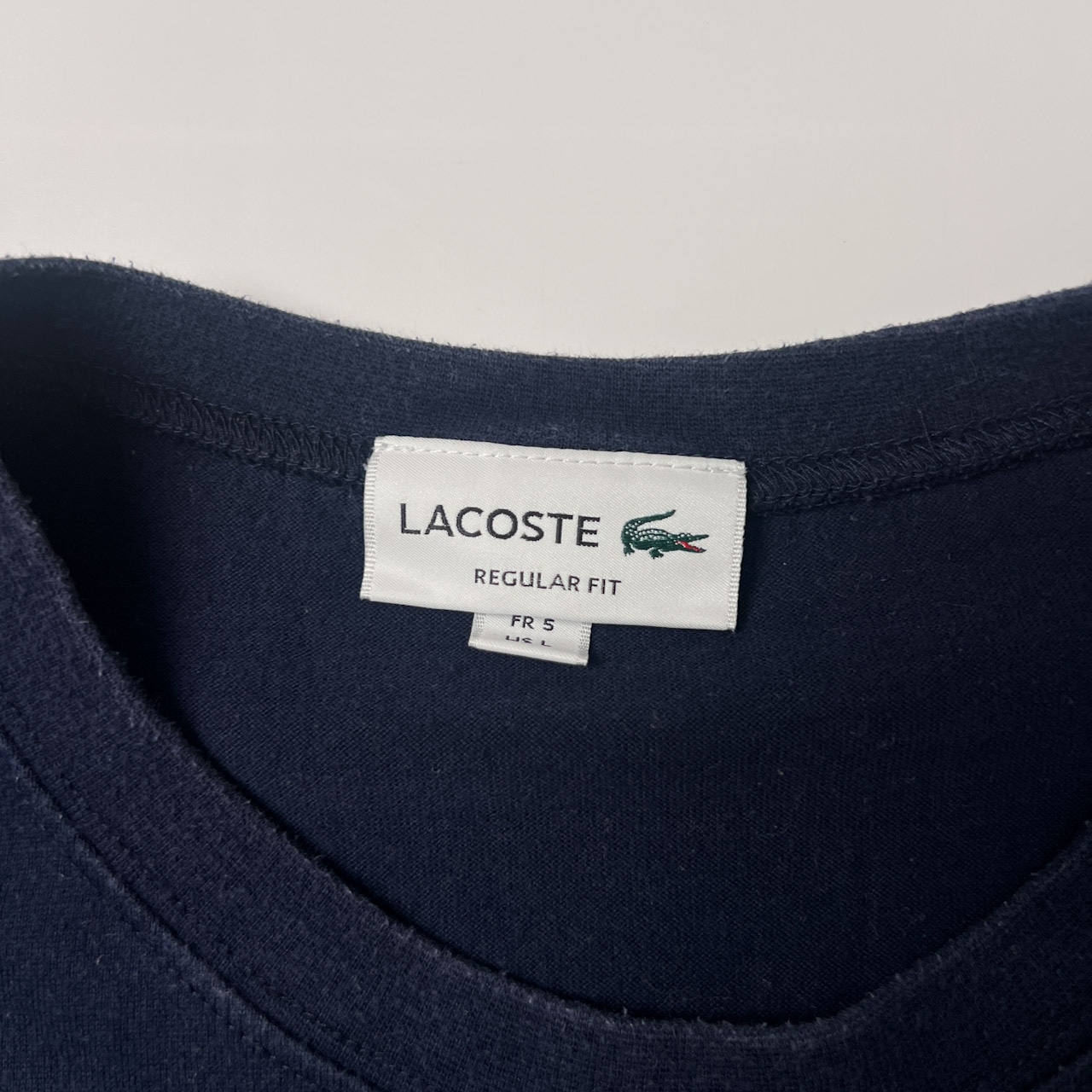 LACOSTE ラコステ 立体ワニデザイン 半袖Tシャツ FR S / US L/ネイビー