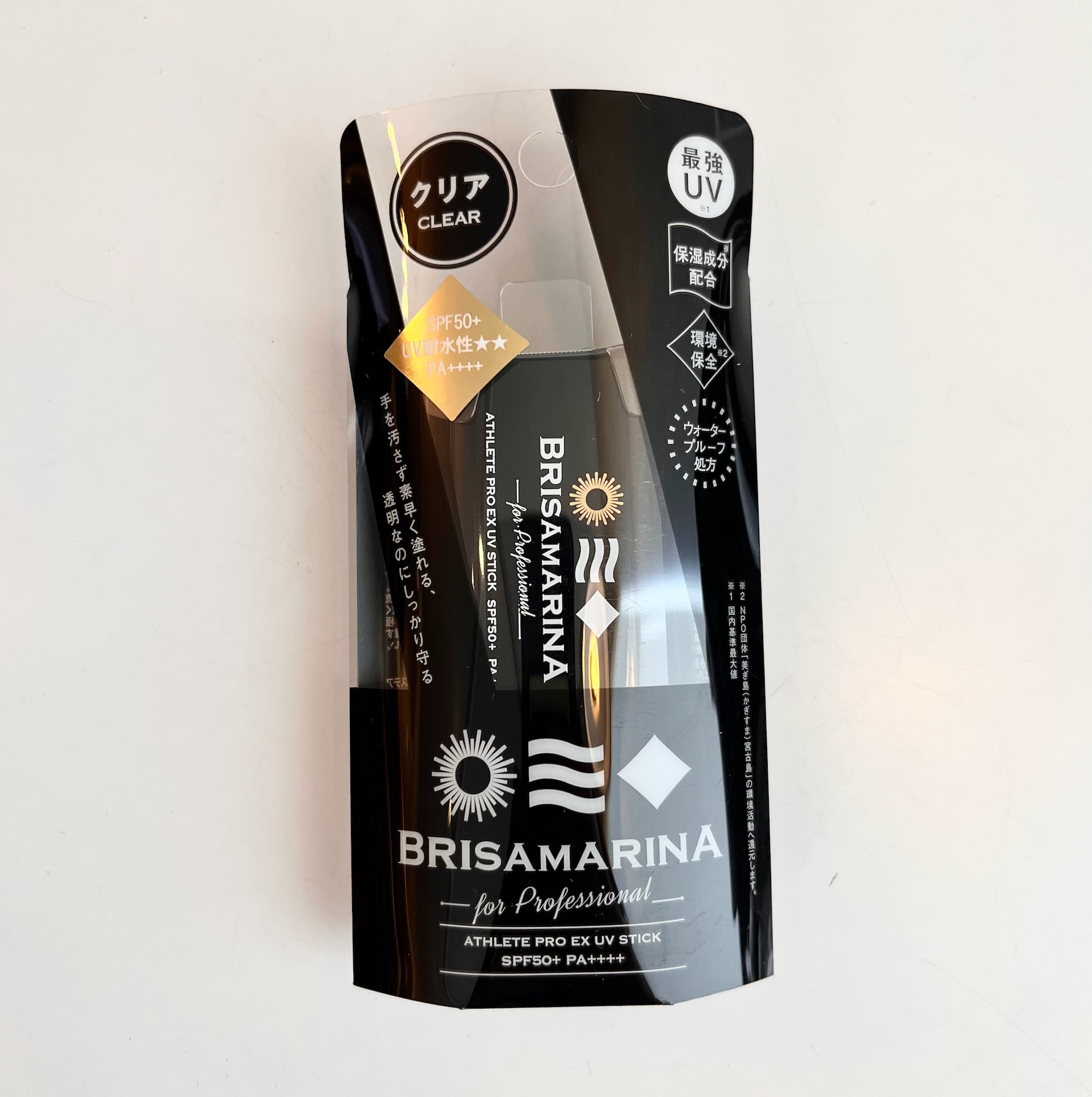 日本限定モデル】 スティックタイプ 日焼け止め BRISA MARINA EX UV (BLK) スティック クリアー SPF50 PA 最強処方  サーフィン ウォータープルーフ スキンケア