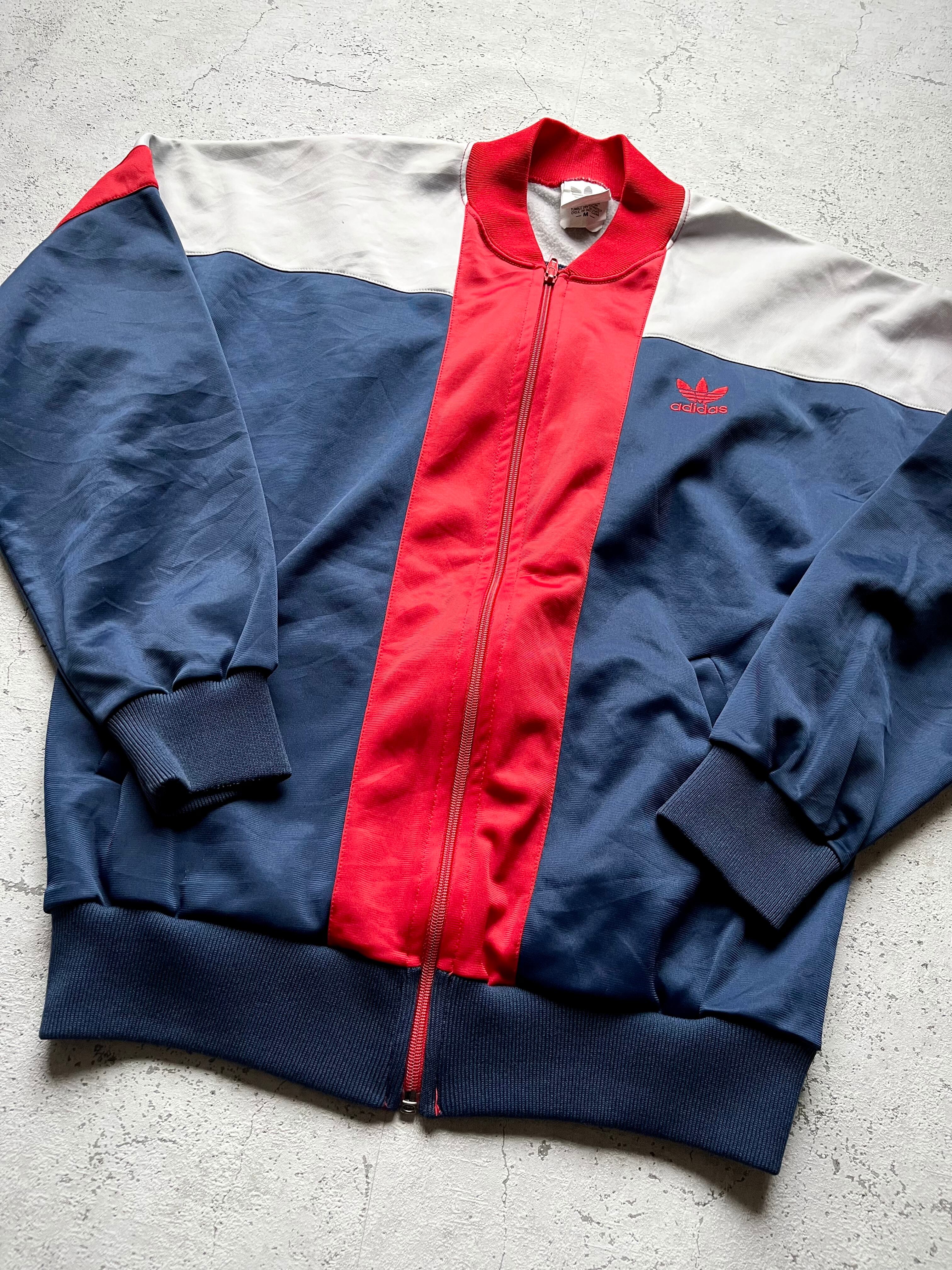 80s USA製 ADIDAS TRUCK JACKET TRICOLORE OLD VINTAGE アメリカ製