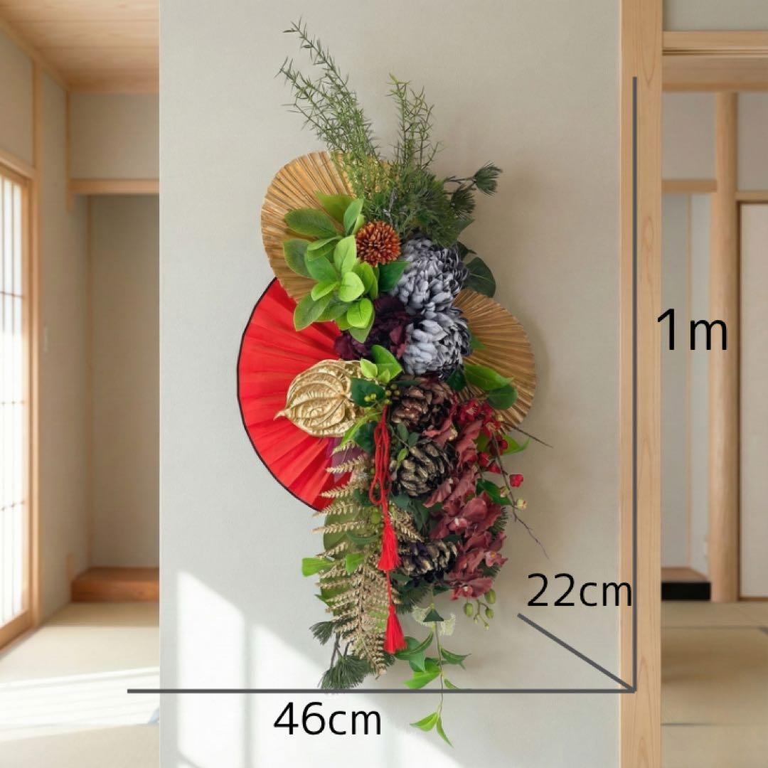 特大1mサイズ 正月しめ縄リース】モダン迎春装飾｜店舗・商業用 光触媒