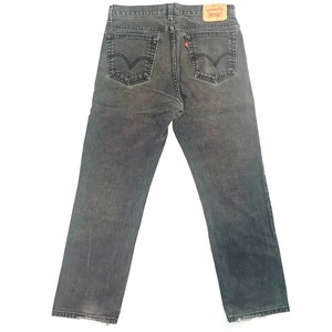 9191 リーバイス 516 ブラックデニム テーパード デニムパンツ W34