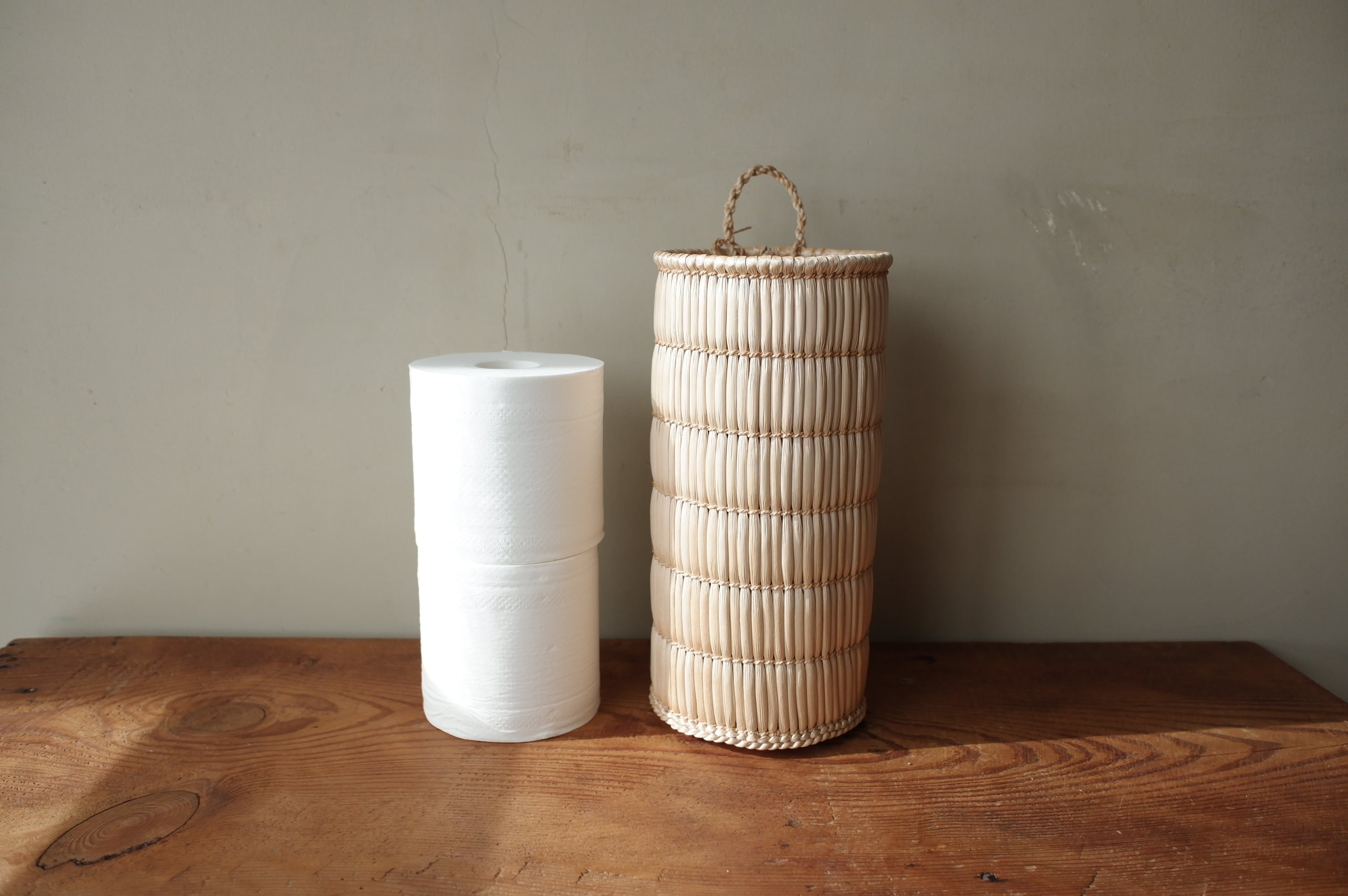 蒜山がま細工 丸筒(大)