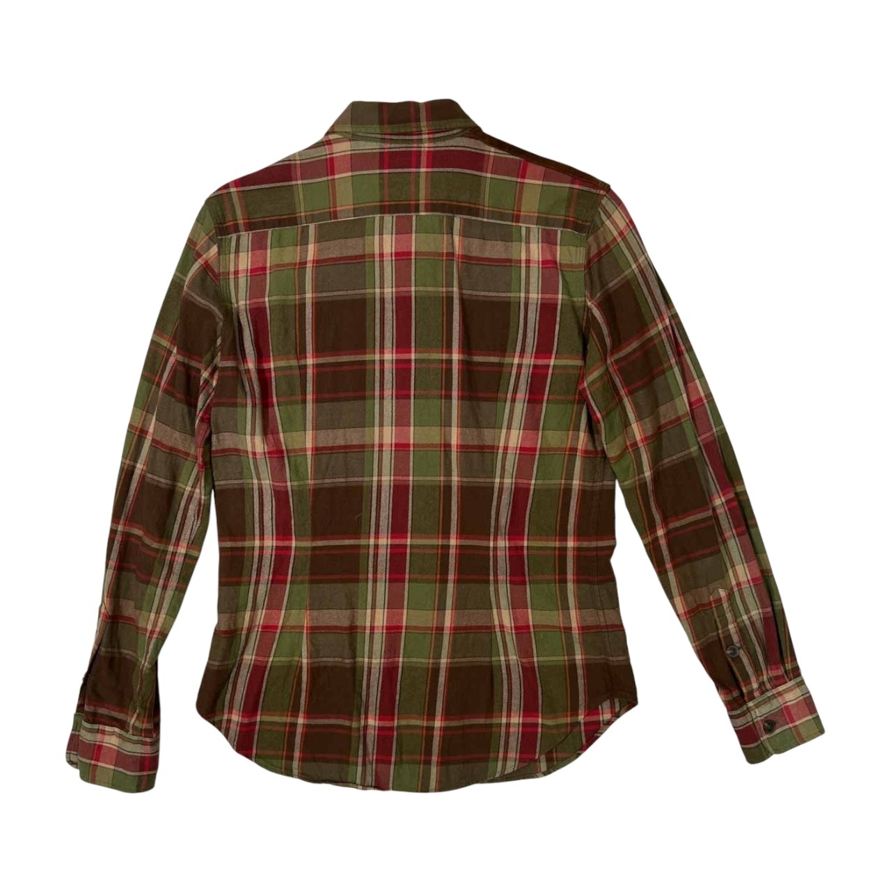 Ralph Lauren Sport ラルフローレン スポーツ 肩レザーパッチ チェック柄 長袖 ネルシャツ 6/165/92A /レディース/ハンティング