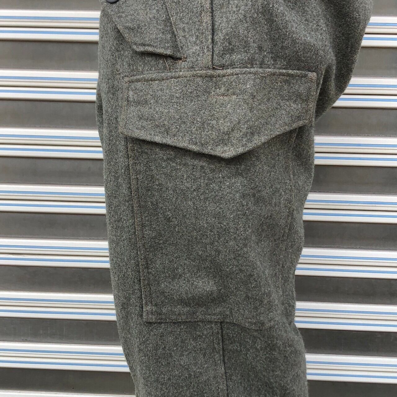 50s フランス軍 実物 M52 フランネル ウールパンツ トラウザーズ 39