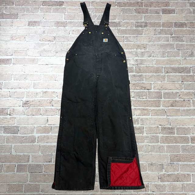 Ⓚ CARHARTT QUILTING LINER OVERALL DUCK BLACK USA
