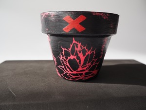 【X series mini　素焼き鉢】クロスシリーズ　2個セット