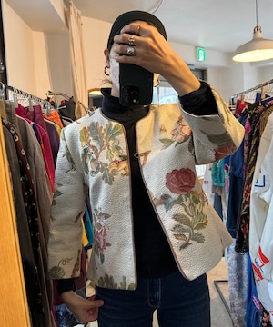 【ご予約】70's-80's flower jacquard jacket