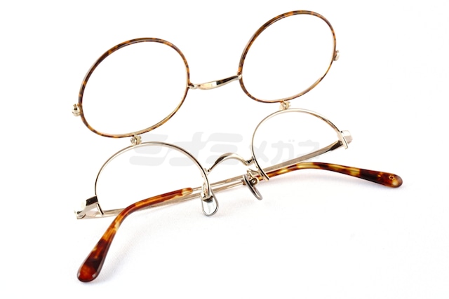 KameManNen 単式 跳ね上げ メガネ KMN-54 GD/HAV ラウンド 丸眼鏡 オーバル カメマンネン 鯖江 日本製 正規品-8枚目