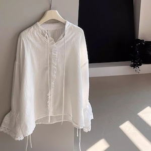 コットンレースブラウス ・21318 コットンレースブラウス ・21318