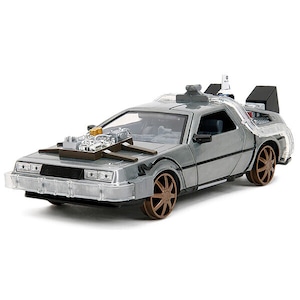 デロリアン バック・トゥ・ザ・フューチャーパート3（BACK TO THE FUTURE PART III ）ミニカー（1/24）フィギュア