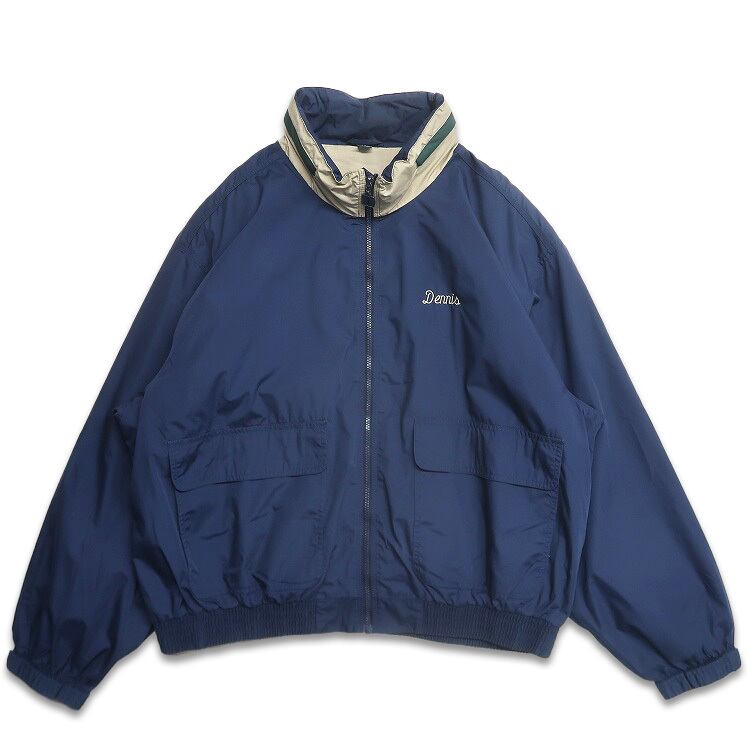 古着 90年代 Dunbrooke 刺繍 ジップアップジャケット ネイビー 表記