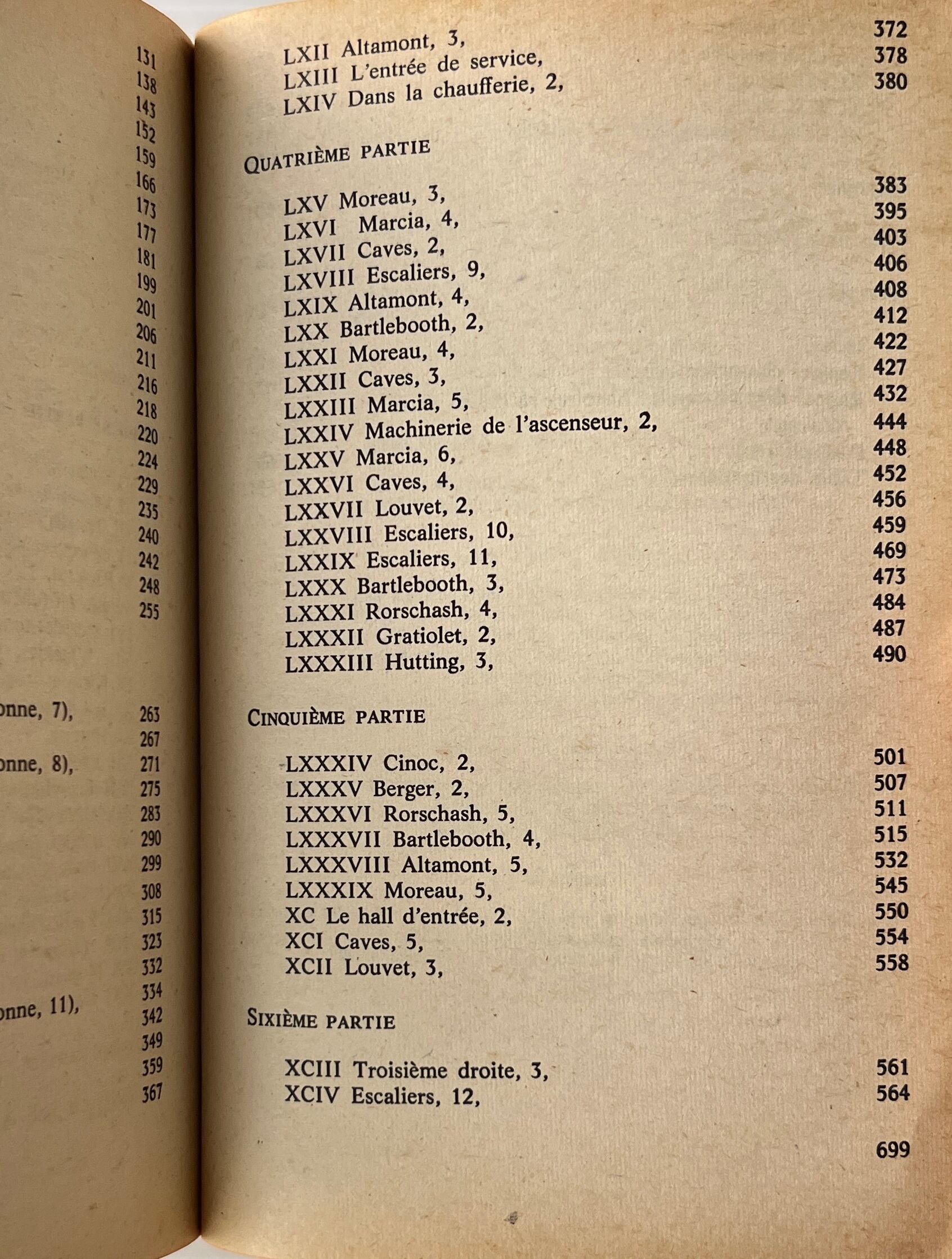 La Vie mode d'emploi 人生使用法 / Georges Perec ジョルジュ・ペレック / Le Livre de Poche
