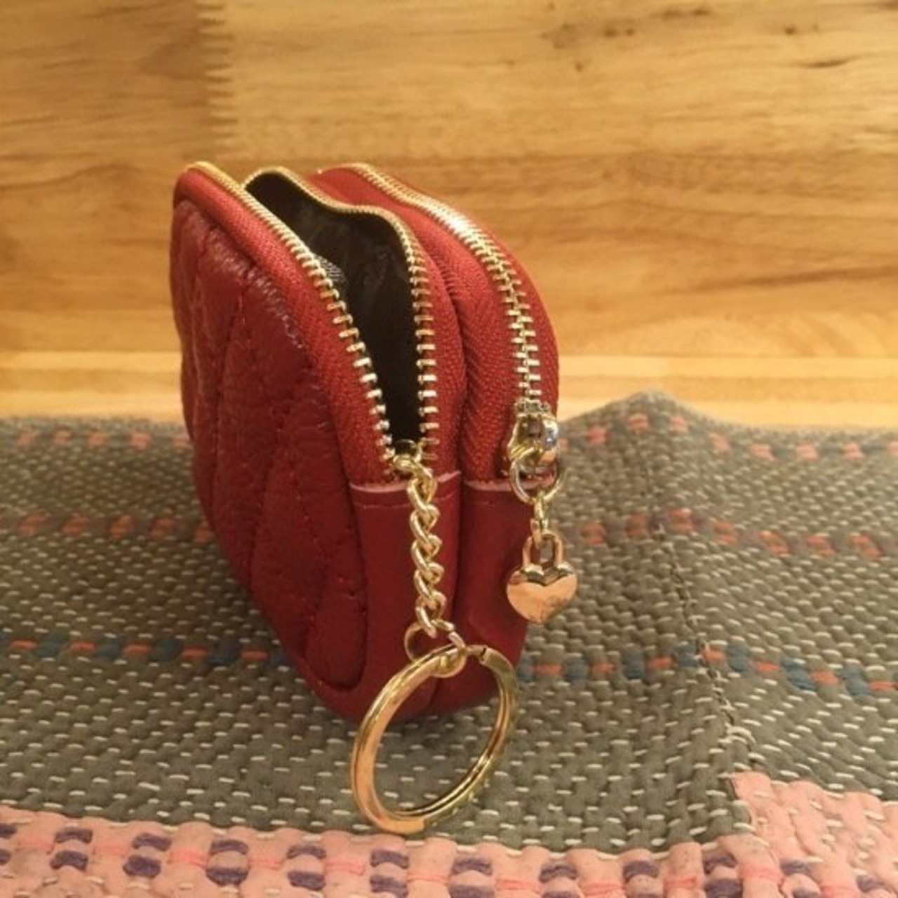 TOPANGA Bag キルティングポーチ レッド