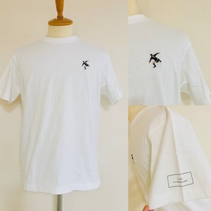 Legend Embroidery T-shirts ～Football～　Kung-fu Kick / White