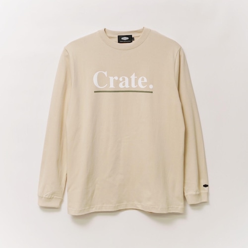 UNDER LINE LOGO L/S T-SHIRT BEIGE