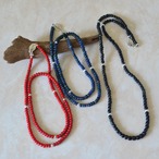 Mandi/マンディ Antique Beads Necklace(60cm)(Navy/Black)