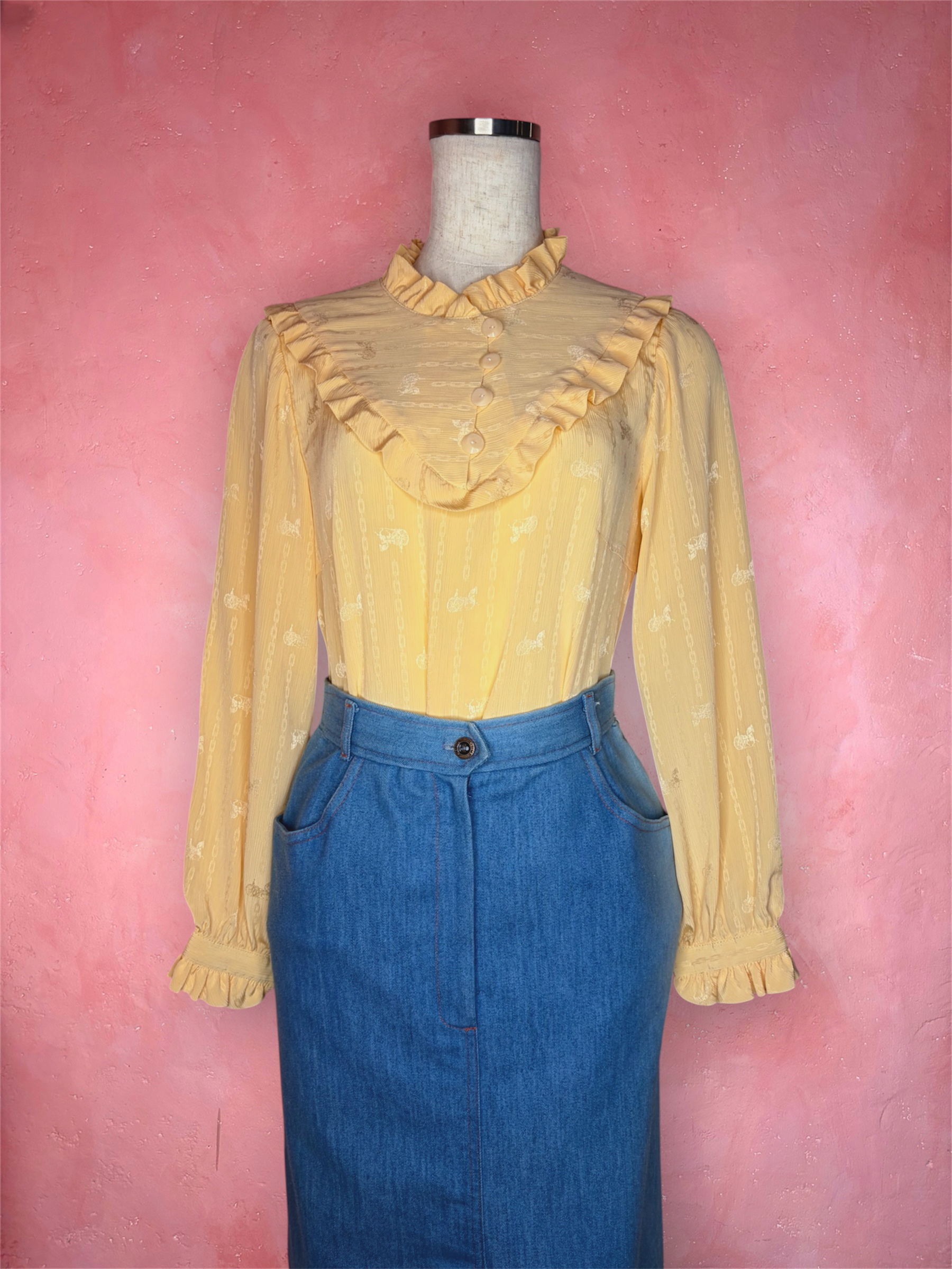 used frill blouse