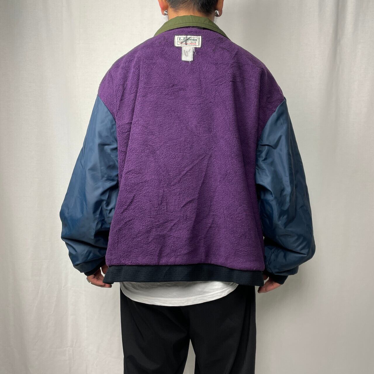 80s エルエルビーン ウォームアップジャケット USA製 M ターコイズ