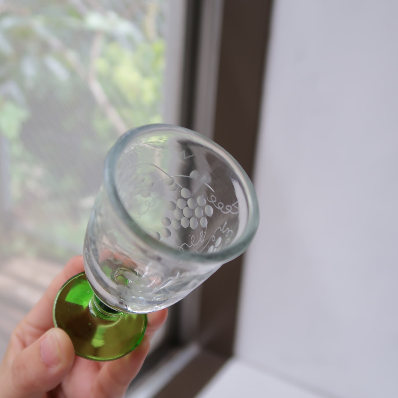 ぶどう柄のミニグラス