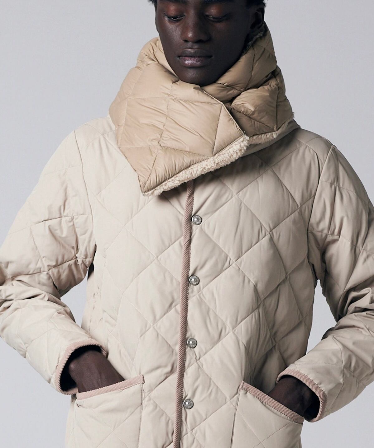 TAION ミリタリー リバーシブル ダウンマフラー( N) | whispermusee