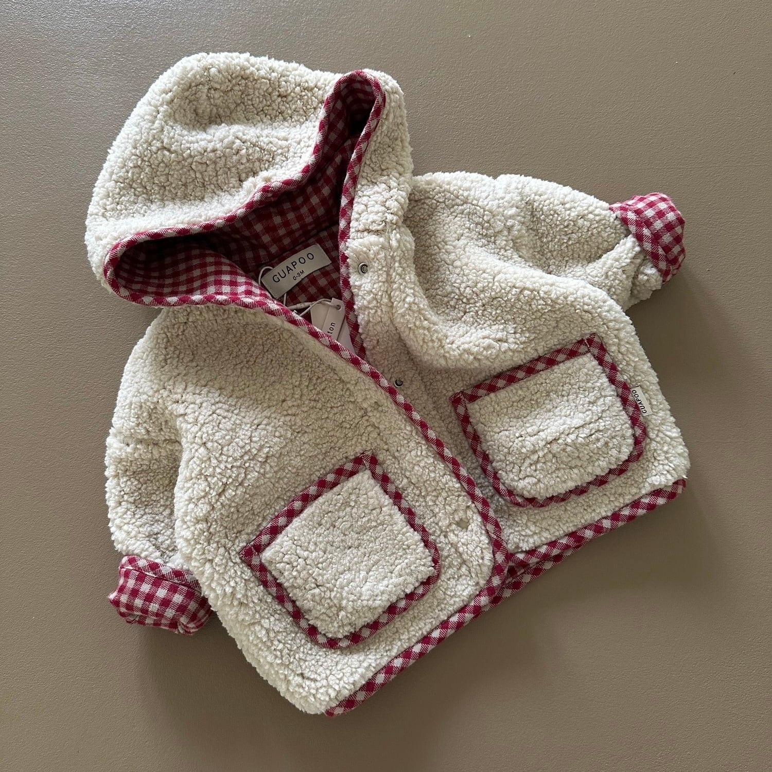 ご予約【GUAPOO】REVERSIBLE TEDDY JACKET CREAMY SILK 12月入荷予定