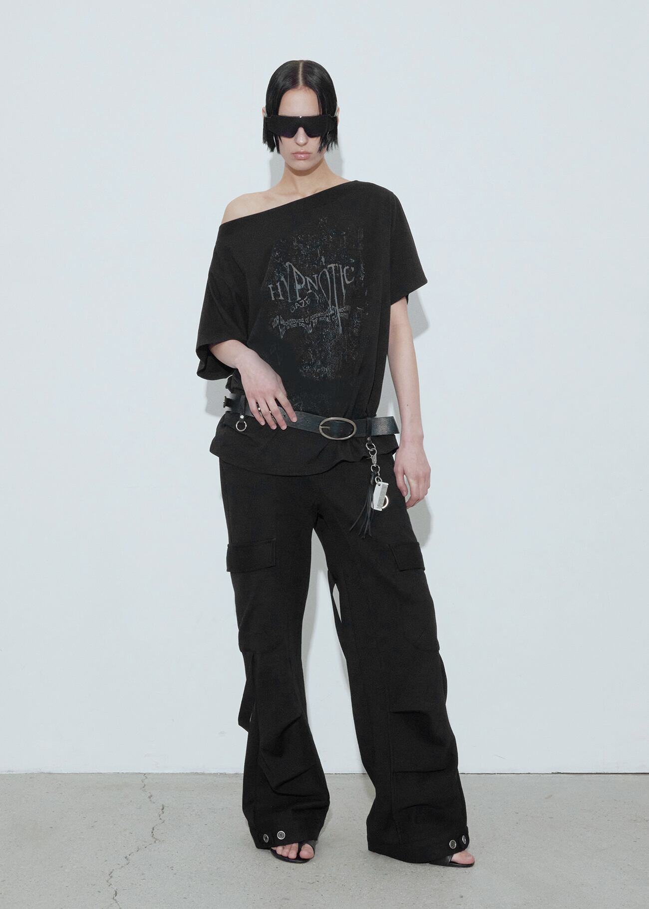 BOHEMIAN SEOUL] HYPNOTIC BOATNECK T, BLACK 正規品 韓国ブランド
