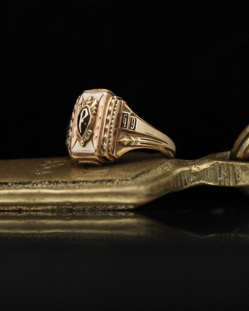 Vintage College Ring [JOSTEN 10kt Gold 3 Colors] [1949s