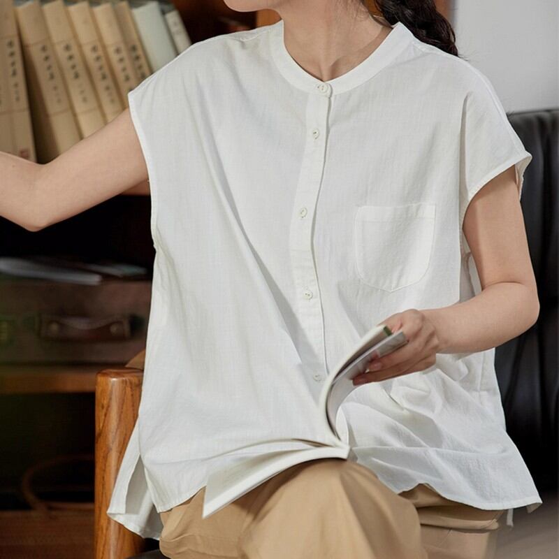 ノースリーブシャツトップス M0435