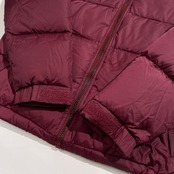 80s 90s L.L.Bean エルエルビーン ロゴ刺繍 ジップアップ ダウンジャケット サイズ S /ボルドー系/ビンテージ