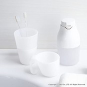 オカ(OKA) PLYS base WILL(プリスベイス ウィル) プラスチック タンブラー ブルー (歯磨きコップ うがいコップ 水切れ)