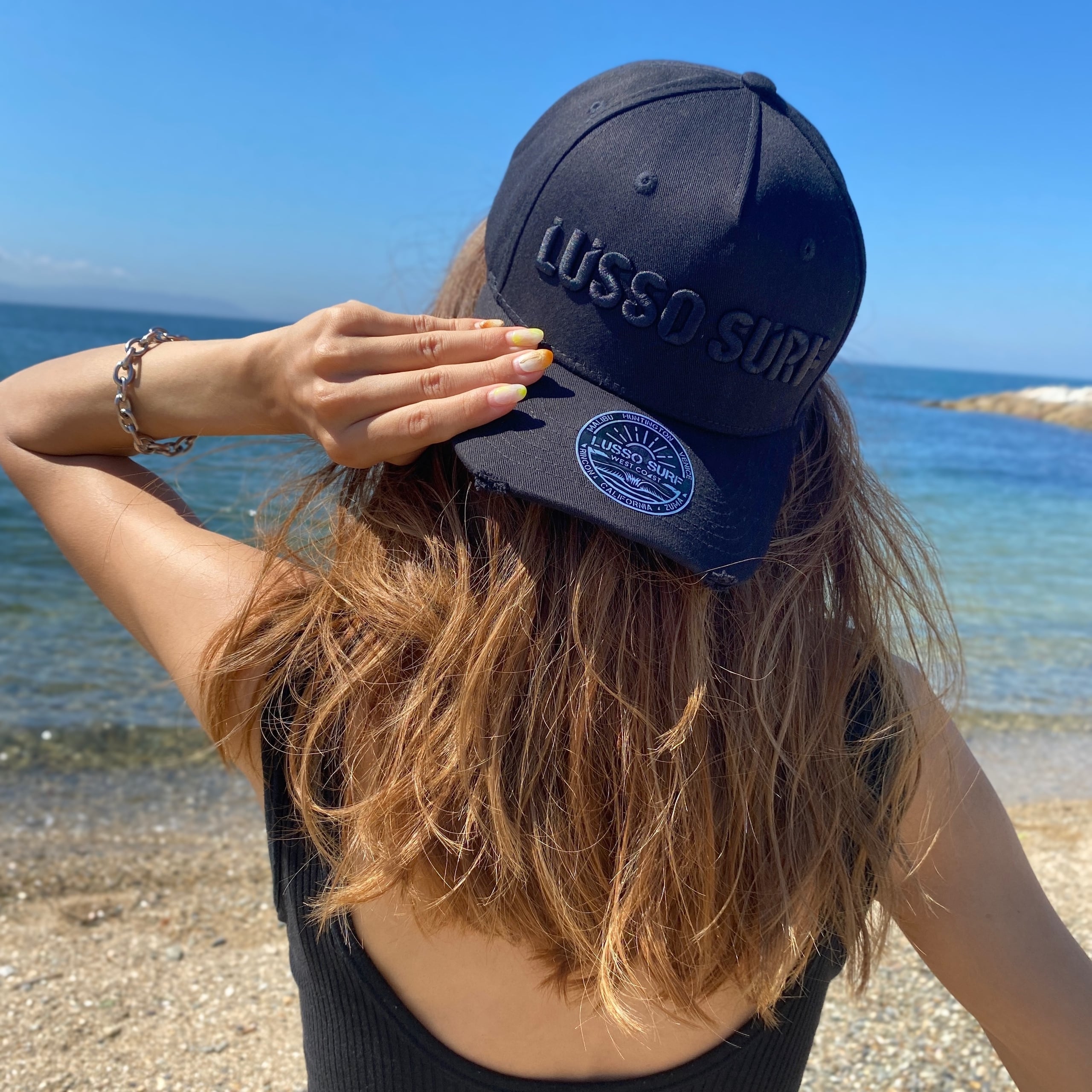 LUSSO SURF Embroidery logo cap【Black/Black】 | LUSSO SURF