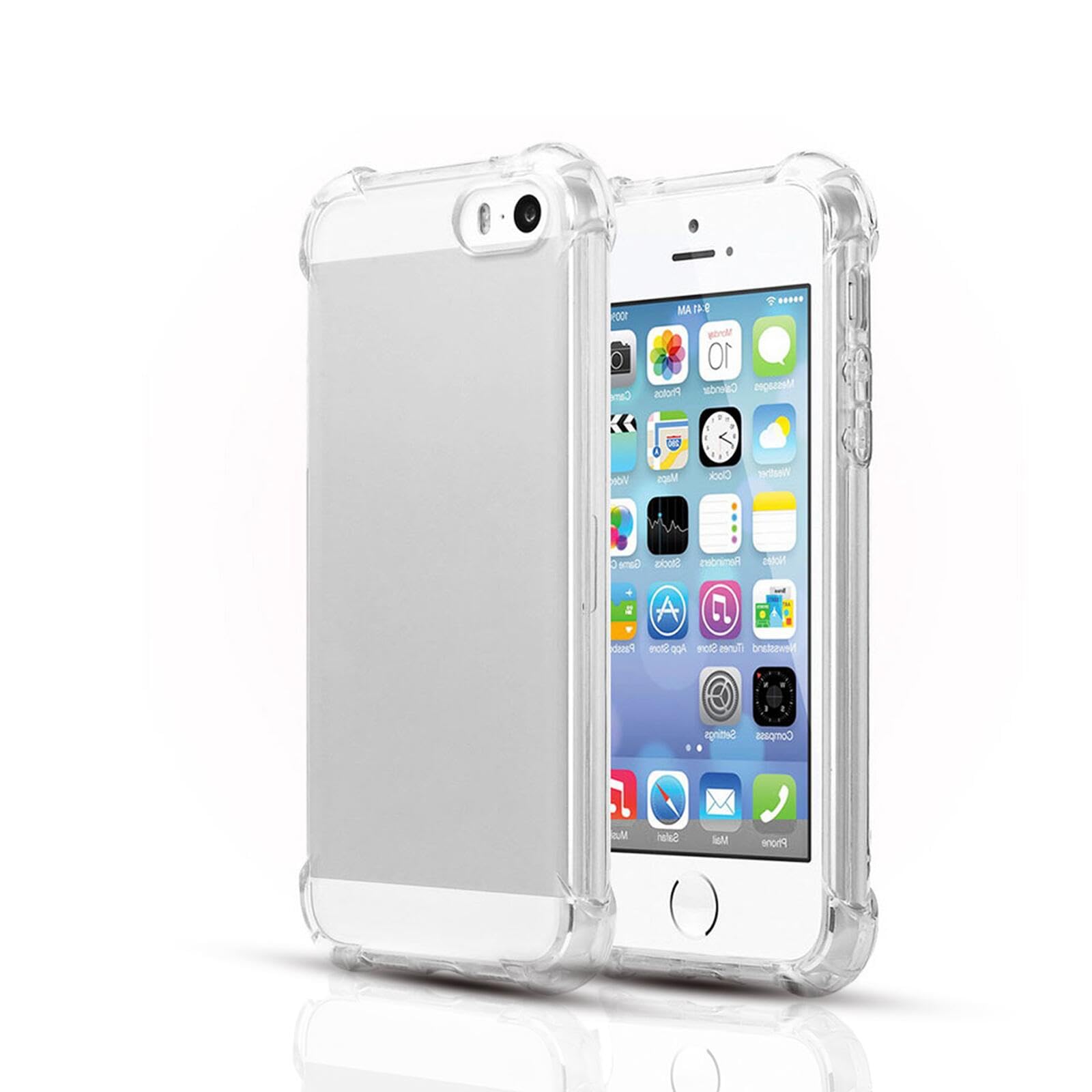 iPhone5 / iPhone5E / iPhone5S / iPhone SE (2016モデル) 対応 ケース 四隅がエアクッション構造 iPhone SE (2016) / 5S / 5E/5 保護カバー 耐衝撃 薄型 HD全透明 TPU 極々透明感・革新耐黄変技術 ワイヤレス充電対応 iPhone SE (2016) / 5S / 5E/5 携帯ケース